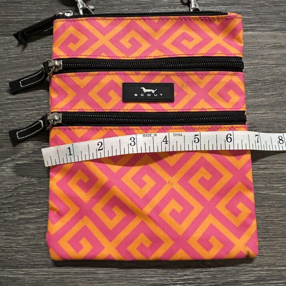 Scout Sally Go Lightly Crossbody Bag Coated Cotton Water Resistant Pink Orange - Picture 3 of 11